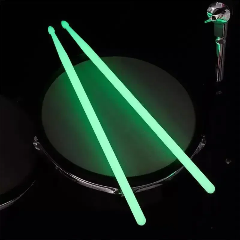 Glow-in-the-Dark Luminous Nylon Drumsticks - Fluorescent Bright Light Musical Accessory