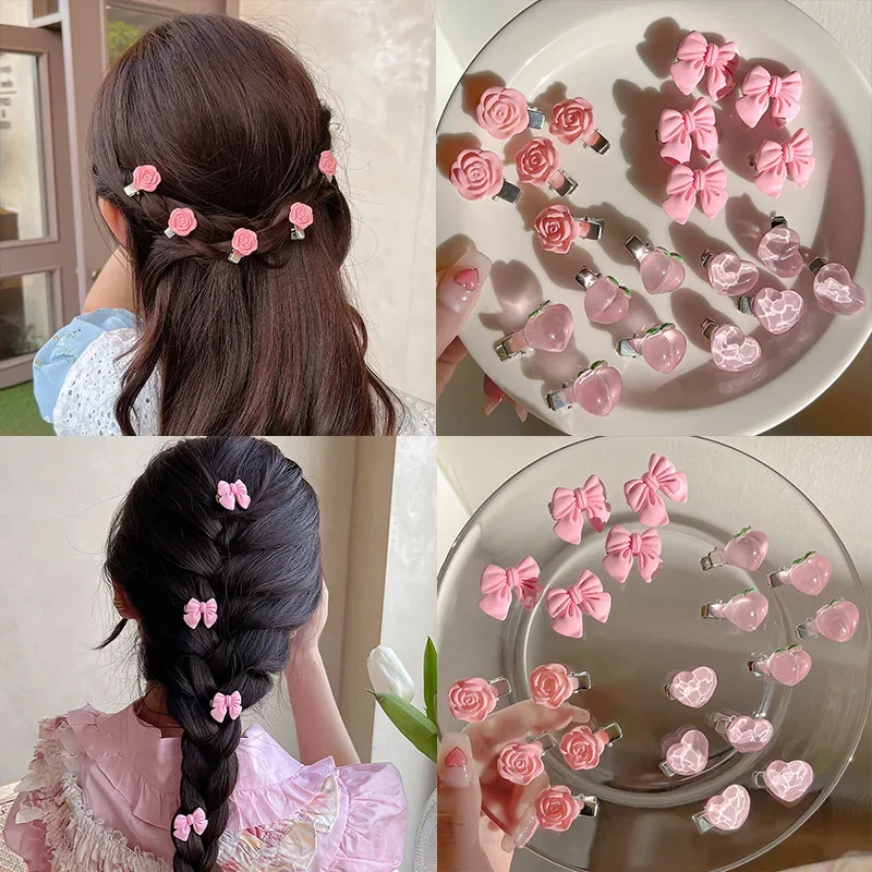 5 Pezzi Fermagli Per Capelli Pince Cheveux Fille Accessori Kpop Mollette Capelli Furry Grampo De Cabelo Barrette Cheveux Cabelo Coreano Carino