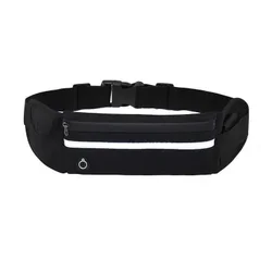 Unisex Sports Waist Bag - Ideal for Running, Cycling, and Gym Activities (Black)