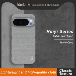Luxury Cloth Fabric Pattern Back Panel Bumper Armor Case for Google Pixel 11 Pro (Light gray)