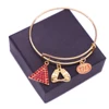 Drop Sale Metal Adjust Size Hand Gesture Red Delta EST 1913 Sorority Charms Bangles 4