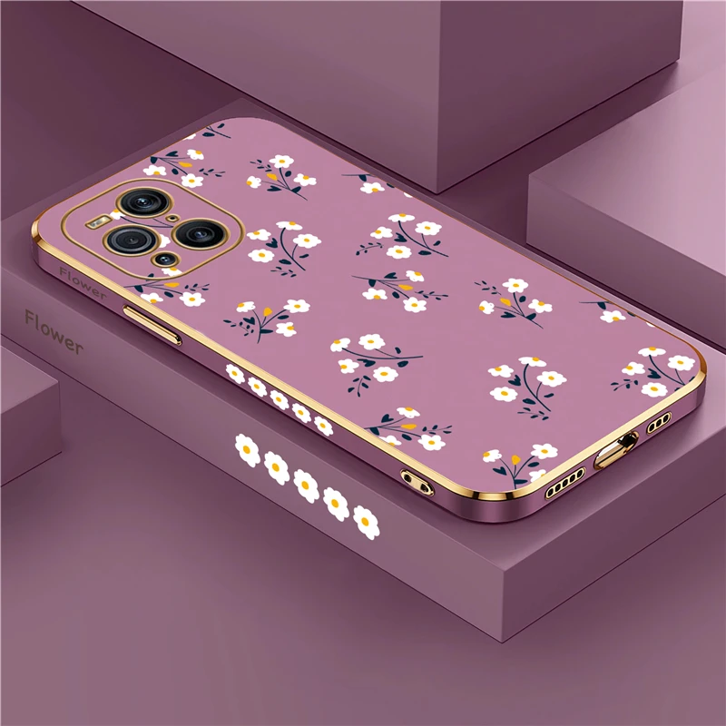 Luxury Flower Plating Silicone Soft Phone Case Cover