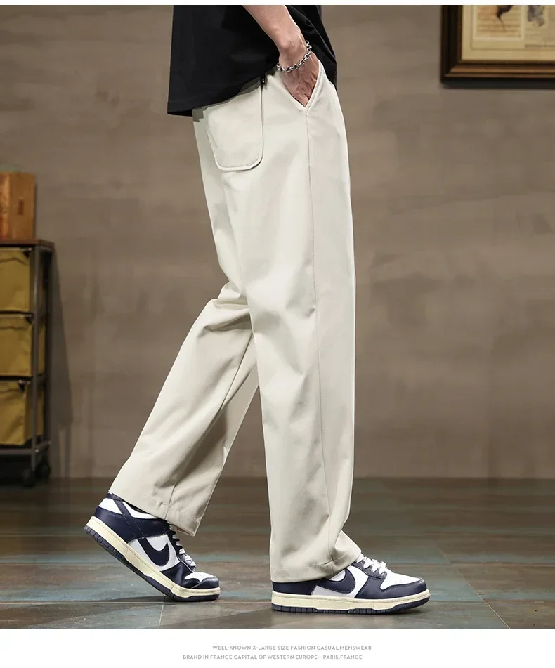 Description Picture 6 of itemBaggy Striped Sweatpants for Men Straight-Leg Pants Fashion Hip Hop Streetwear Harajuku Trousers Casual Bottoms Y2K Male Clothes