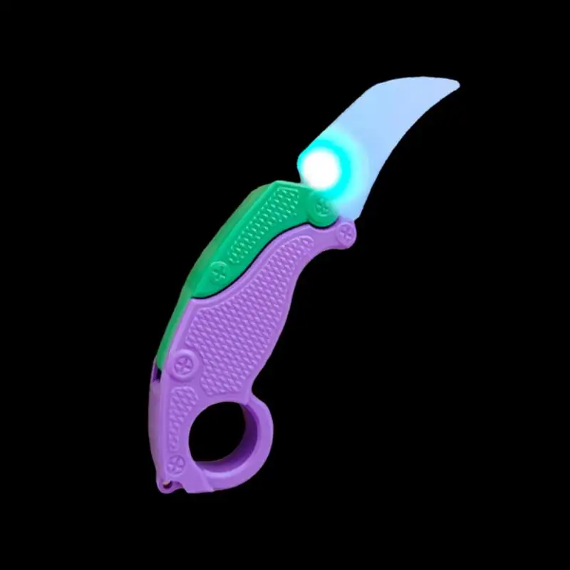 Luminoso Gravity Claw Knife Toy Antistress Butterfly Fidget Hand Gripper Giocattoli Sensoriali 3D Printed Decompress Push Card Gifts