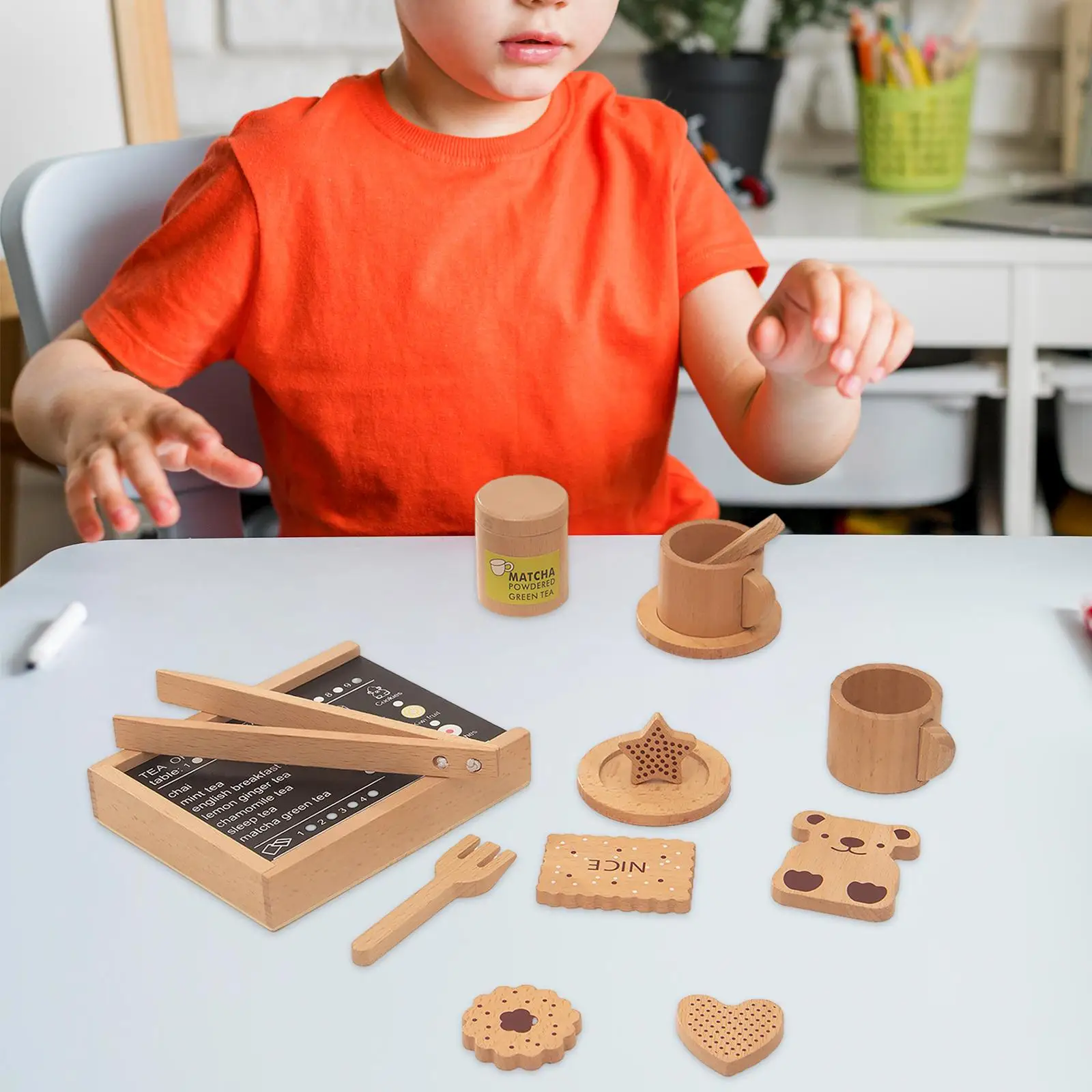 

Pretend Afternoon Tea Set Playset Simulation Toddlers Afternoon Tea Time for Ages 3 4 5 Years Old Holiday Gift Party Favors