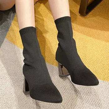 من المألوف الجديد وأشار الجلد المدبوغ الدافئة أحذية فارس عادية لراحة الشتاء/مزاج أنيق حجم كبير أحذية الحصان للنساء