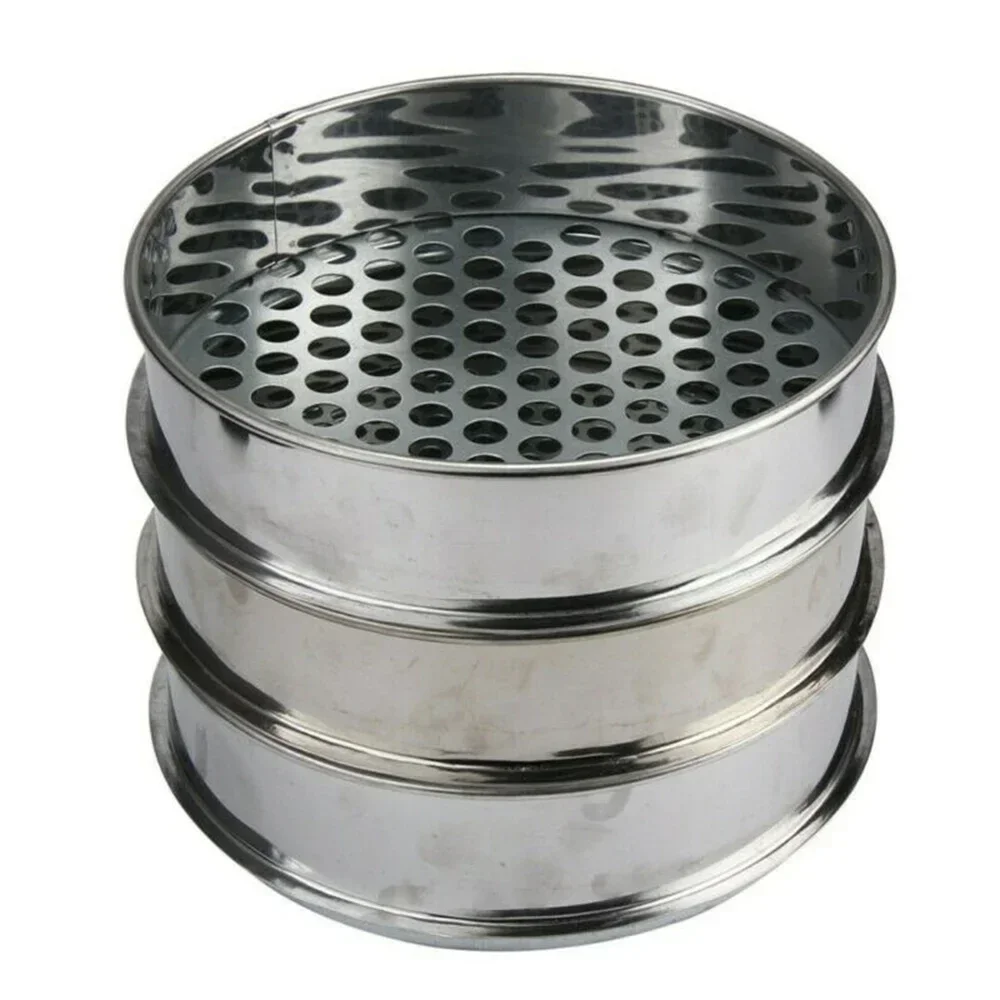 6/7/12mm Strainers Mesh Sieve Round Hole Garden Soil Sieve Filter Shakers Fruit Filter Strainer Sifter