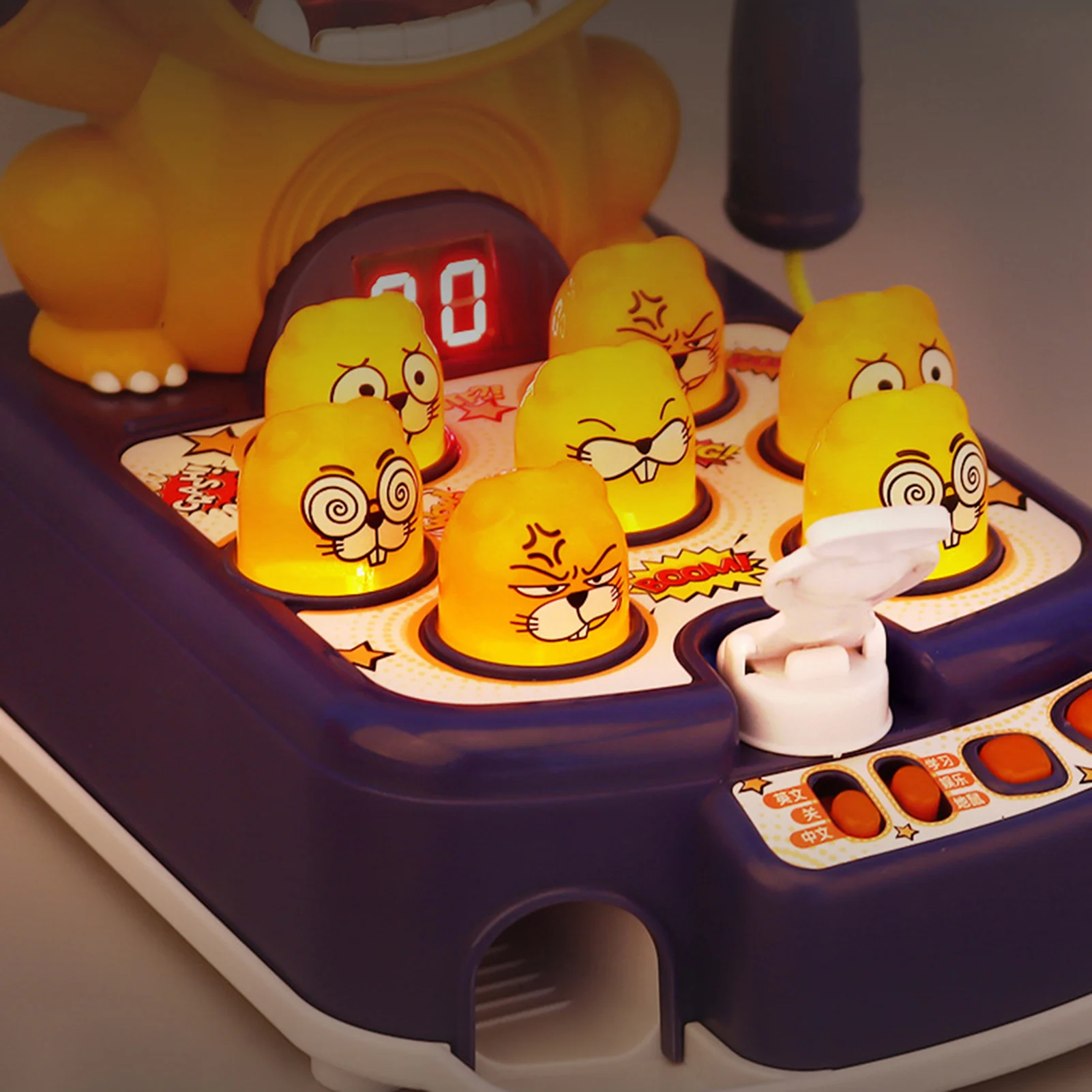 Whack A Mole Game Mini Electronic Arcade Game Interactive Early Educational Developmental Toy With Hammering Pounding And Music