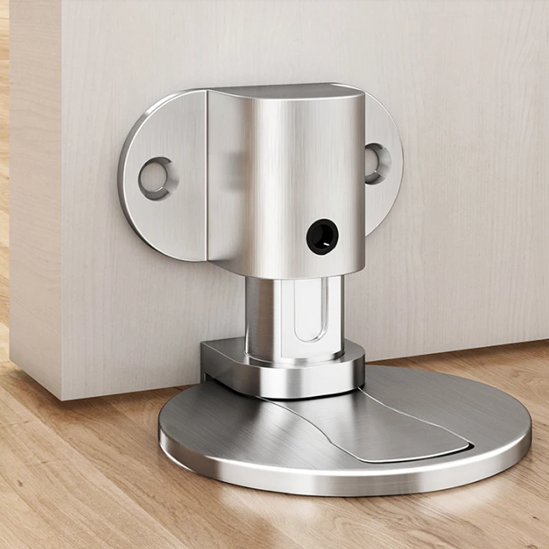 Perforation-Free Stainless Steel Magnetic Door Stop Bathroom Floor Furniture