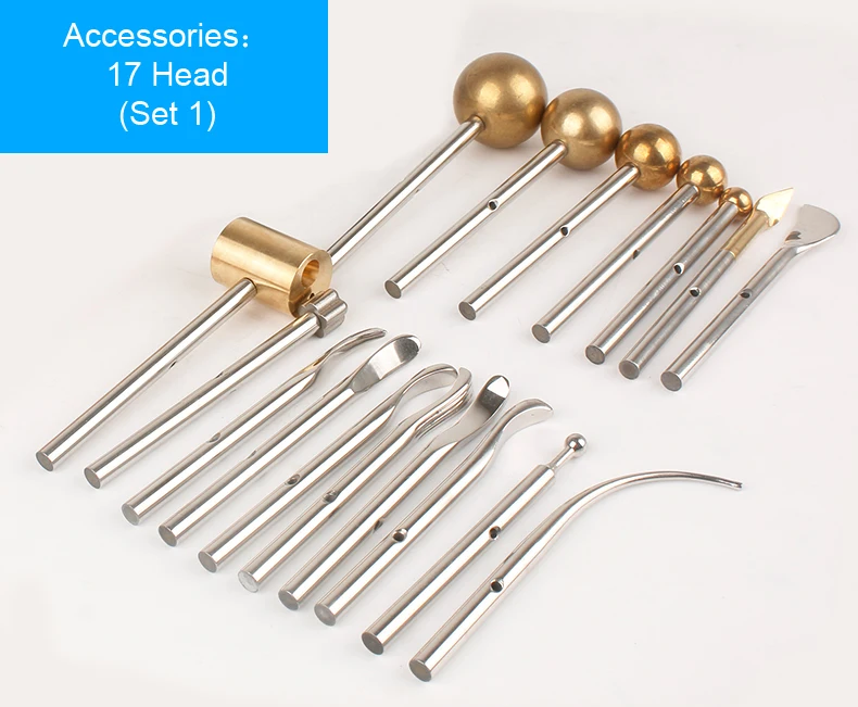 220V/110V Double-layer Inner Pyrographic Device Fabric Flowers Ironing Machine 17 Heads Soldering Iron Fabric Flower Making Tool