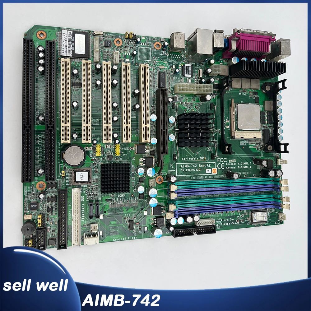 Для Advantech AIMB-742 A2 промышленный компьютер материнская плата с 2 слотами Isa