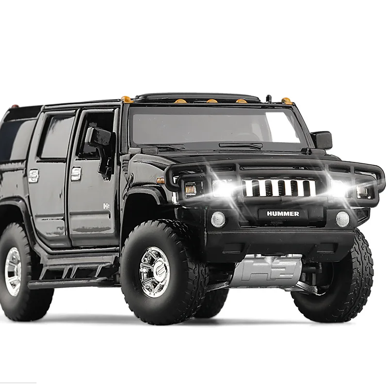 1/32 Hummer H2 SUV Off Road Toy Car JKM Diecast Metal Miniature
