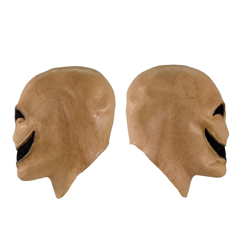 Smile No Face Man Mask Cosplay Horror Movie Role Latex Full Face Helmet Scary Alien Headwear Halloween Masquerade Party Prop