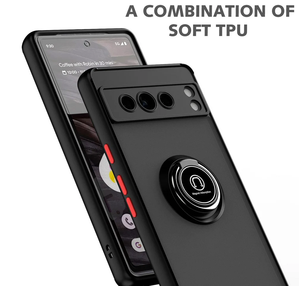 Rotatable bracket stand phone case for 8 7 Pro 7A Pixel7 Pixel 6 pro Finger Ring Holder Hard back cover_voghion.com