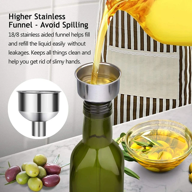 Bouteille en verre pour huile d'olive Sans plomb 500ml Lot de