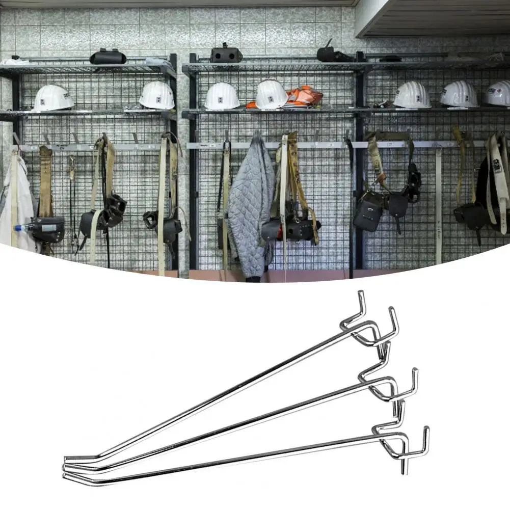 10Pcs Pegboard Hooks Professional Heavy Duty Iron Mesh Panel Hanger Wall Mount Hanging Tool Decorative Hooks 5