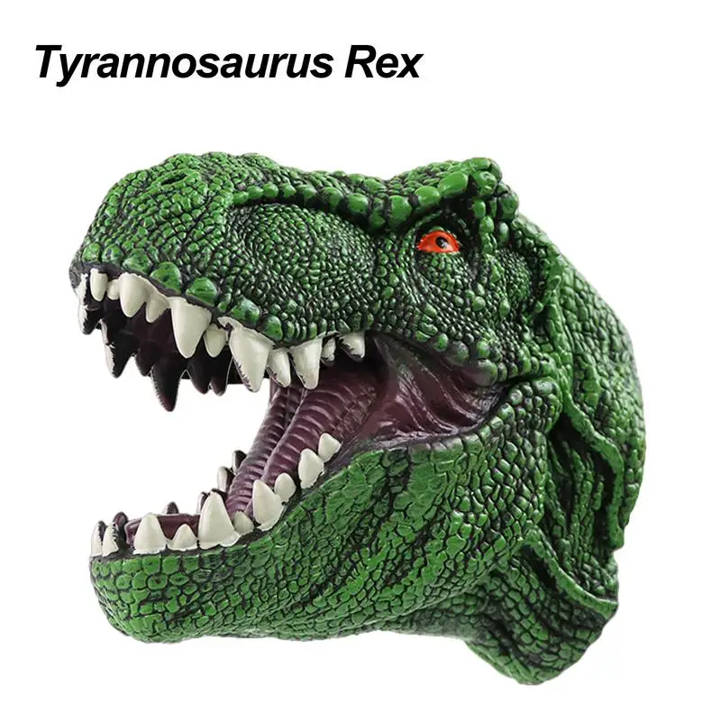 Dinosaur Puppet Realistic Soft Animal Hand Puppet Rubber Dinosaur Toy For Theater Halloween Party Favor