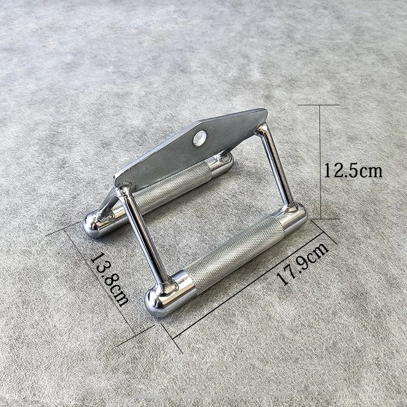 Solid V Shaped Press Down Bar Double D Row Handle Pulley Cable Attachments Gym Lat Pull Down Fitness Training Handle Corda Tricep