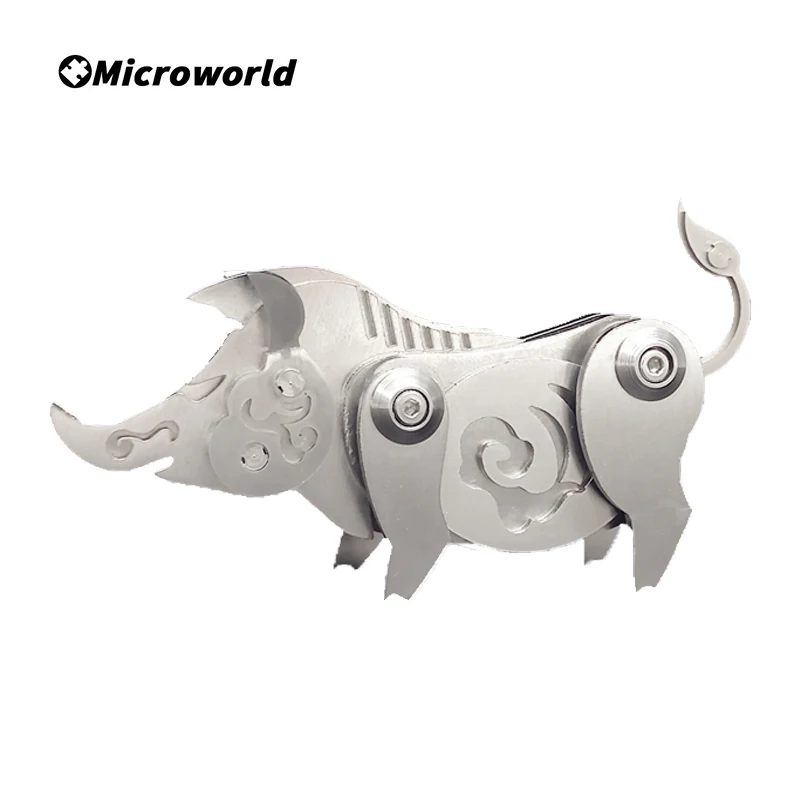 Microworld 3D Animal Metal Puzzle Chinese Zodiac Monkey Model Jigsaw DIY Laser Cut Assemble Puzzles Toys Birthday Gift For Teen