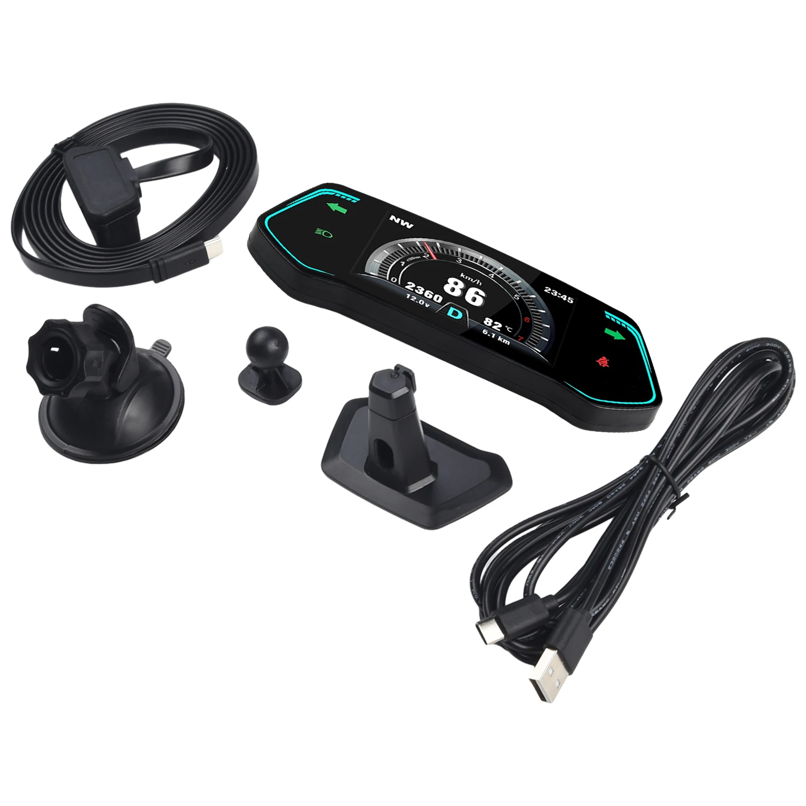 

OBD2+GPS HUD Car Head-up Digtal Disply With Wire TCA02 Gauge Car Digital Head Up Display Speedometer Turbo RPM Alarm Temp