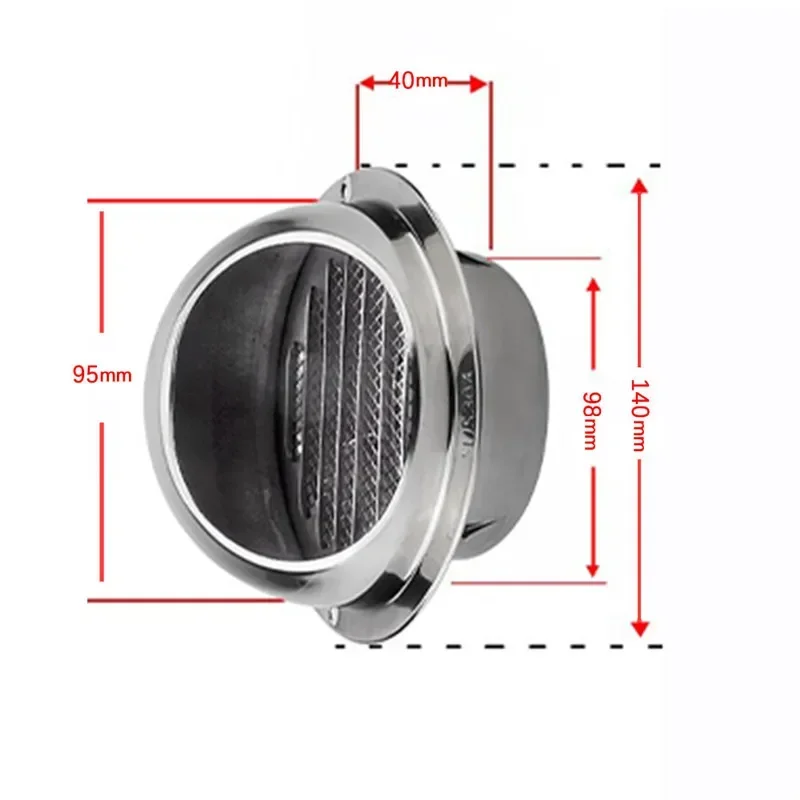 Stainless Steel Wall Ceiling Air Vent Ducting Ventilation Exhaust Grille Cover air vent grille ventilation grille air vent cover ducting ventilation cover Outlet Heating Cooling & Vents Cap Waterproof