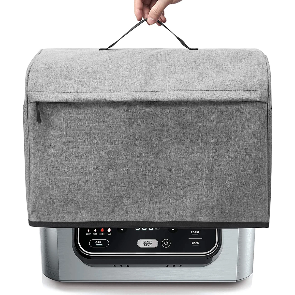 

Dust Cover Compatible with AG301 AG302 AG400 Air Fryer Cover with Storage Pockets and Handle Waterproof Durable Air Fryer Cover