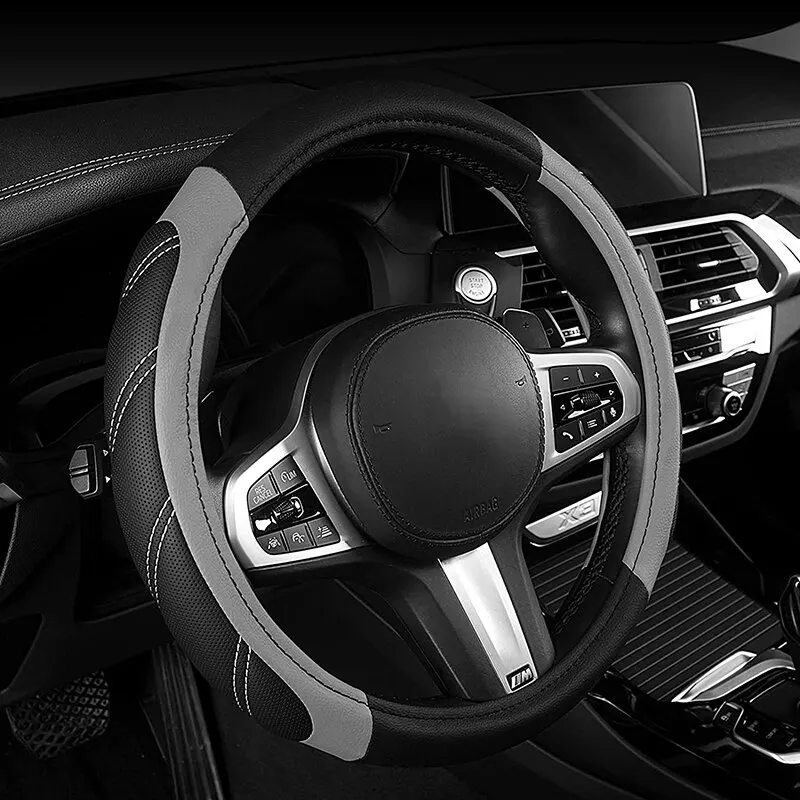 CarSteeringWheelCover1415InchUniversalSportLeatherAllPurpose