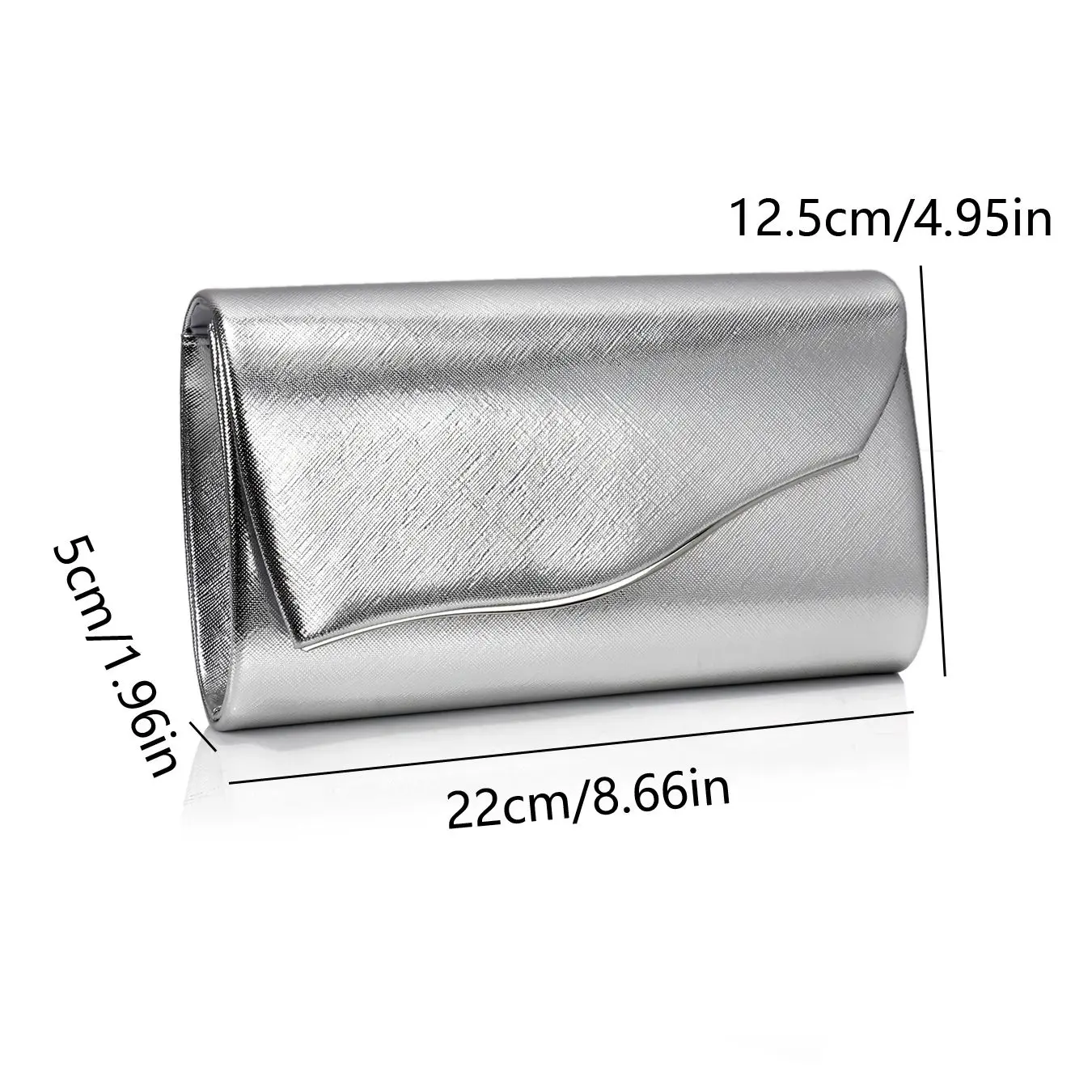 Golden PU Velvet Evening Clutch Handbag for Women
