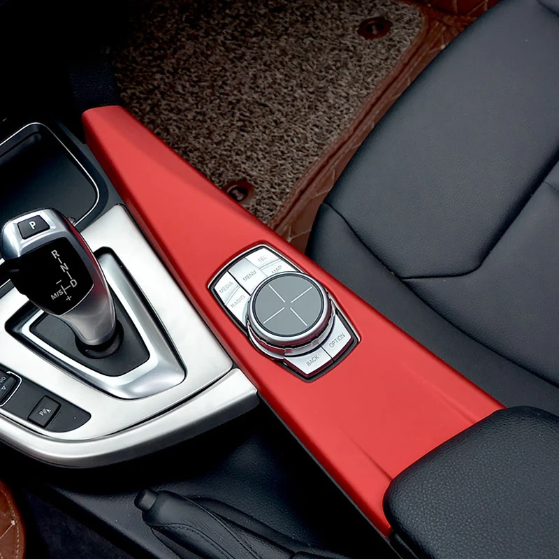 Фото Для BMW 3 4 серии 3GT F34 F36 F30 13-18 Автомобильная Мультимедийная панель iDrive, крышка центрального переключения передач, мультимедийная кнопка, крышка, отделка №2