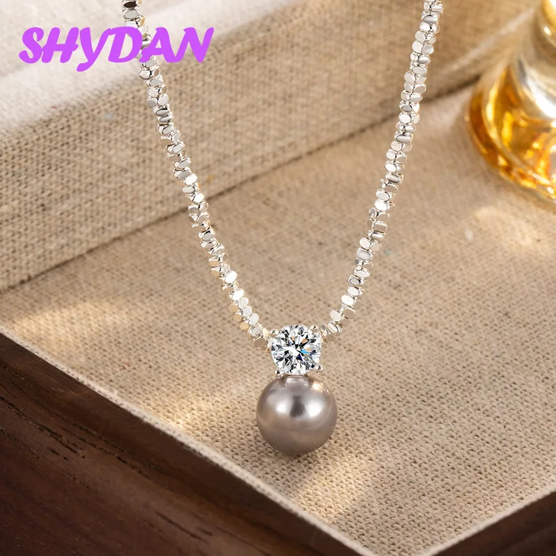 SHYDAN  미니멀리스트 진주 펜던트 목걸이 체인 여성용 트렌디 주얼리