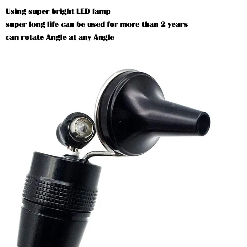 Stainless steel mining tool hand grips the ear mirror professional ears ear lamp ear endoscopic hand flashlight gathers  ligh