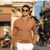 Seagull collar warm cashmere sweater autumn and winter solid color machine washable men's sweater 1