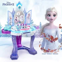 [Disney] Kids Cosmetics AIR GESTURE Frozen princess Makeup Playset lipstick ring perfume for kids play house toys for girls gift 1