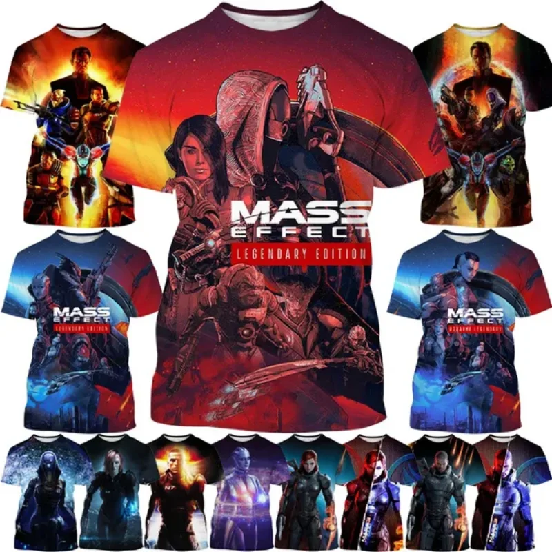 

Fashion Men Clothing New Classic Game Mass Effect 3D Print T-shirt Summer Harajuku Unisex Tops Legendary Edition Graphic T Shirt