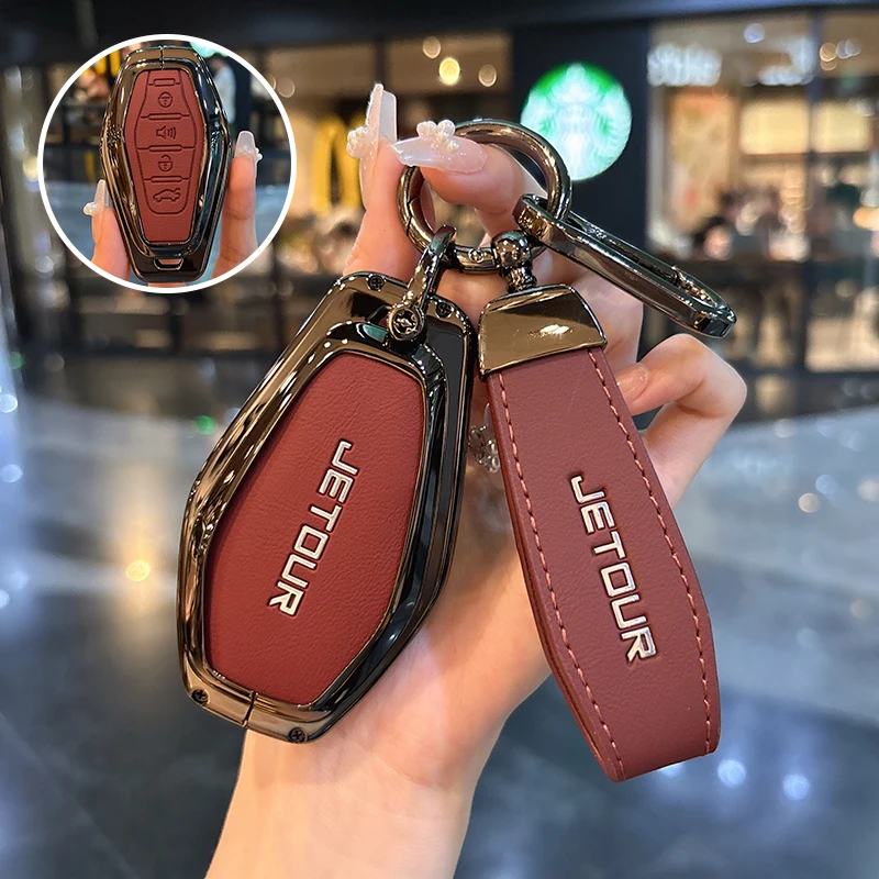 Car Key Case Cover Shell Fob Remote Holder Keychain Accessories For Chery Jetour X70 X90 X95 Plus key case cover key case car key shell remote control case cover