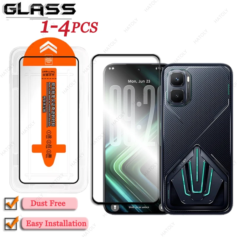Easy Installation Dust-Free Screen Protector with Black Edge Protective Film