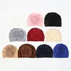 KepaHoo Solid Color Chiffon Flowers Turban Hijabs Fashion Ladies Head Wraps Muslim Hats Breathable Chemo Cap For Women Girls 6