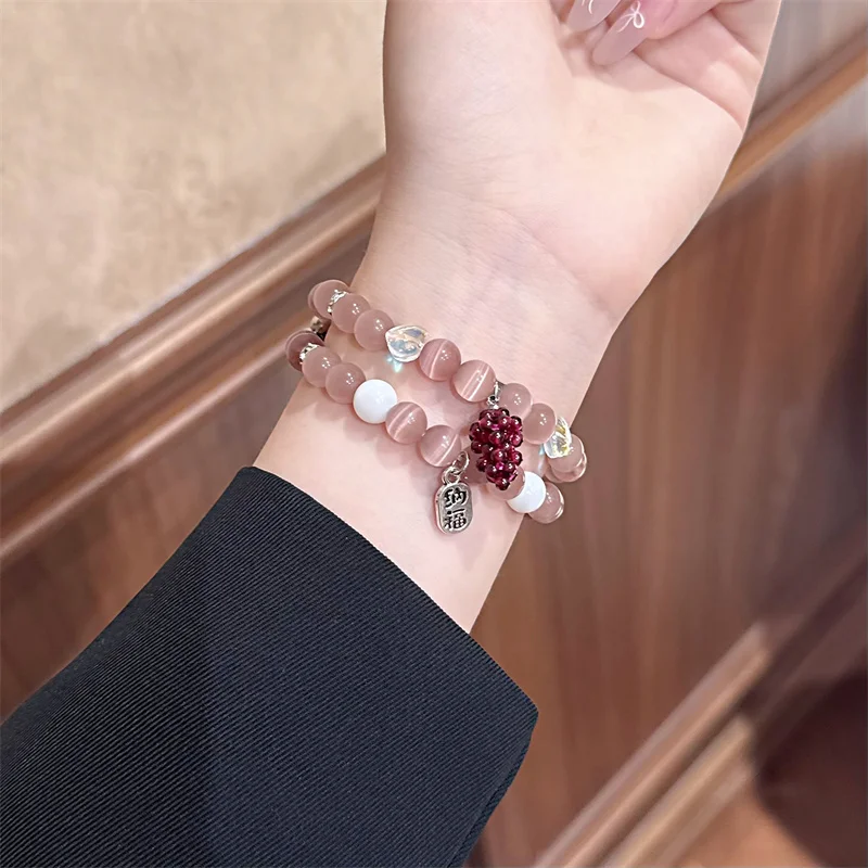 Women's Elastic Beaded Strap Bracelet