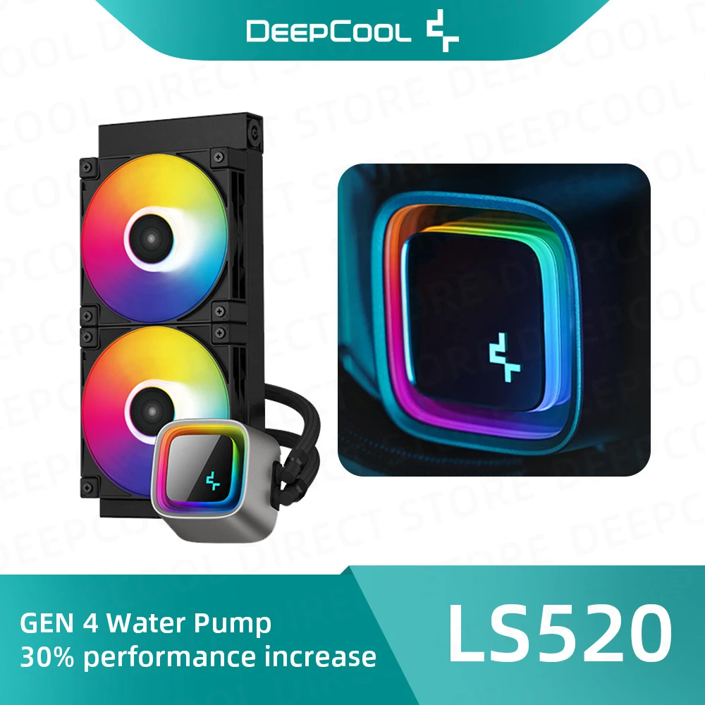 Deepcool Ls520 3100rpm Water Cooler Aio Cpu Cooler Diy Fluid Gaming Loop Cpu Block 240mm