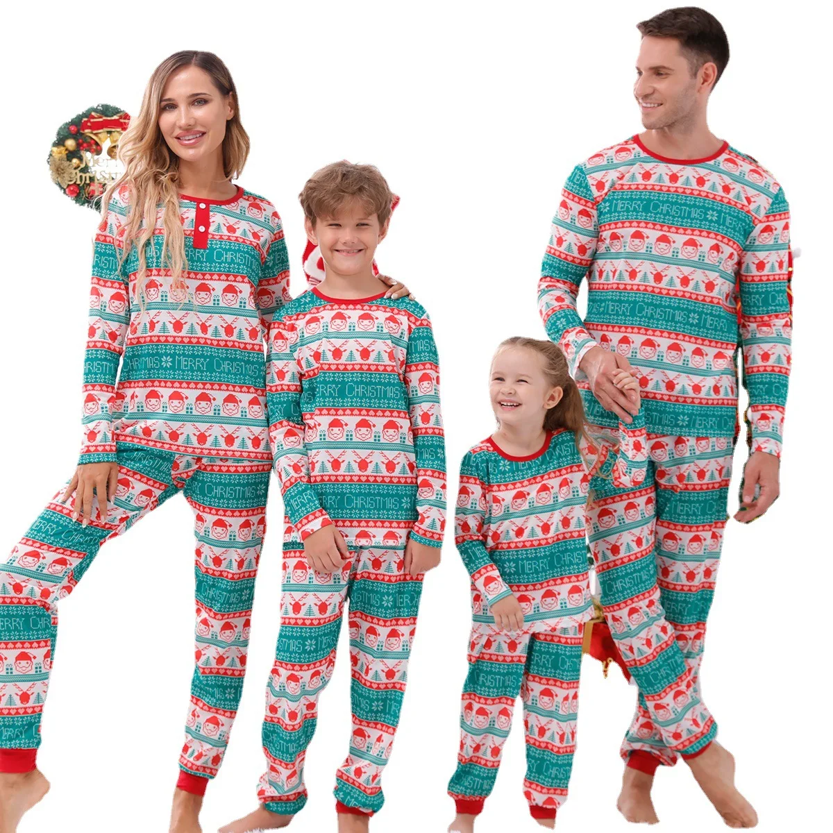 2022 birthday home clothes split pajamas set children's Christmas Children S Christmas Pajamas