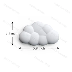 Ergonomic Non-Slip Desk Wrist Rest and Mouse Pad Set (White short)