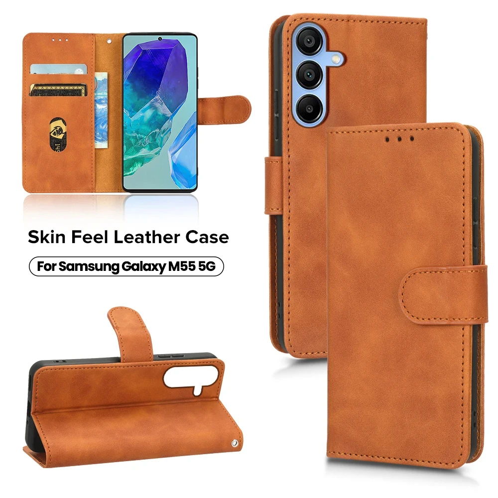 Sumsung M55 5G Custodia Portafoglio Stile Libro Flip Cover In Pelle Per Samsung Galaxy M55 M 55 5G 2024 Sm-M556B 6.7 "Supporto Magnetico Coque