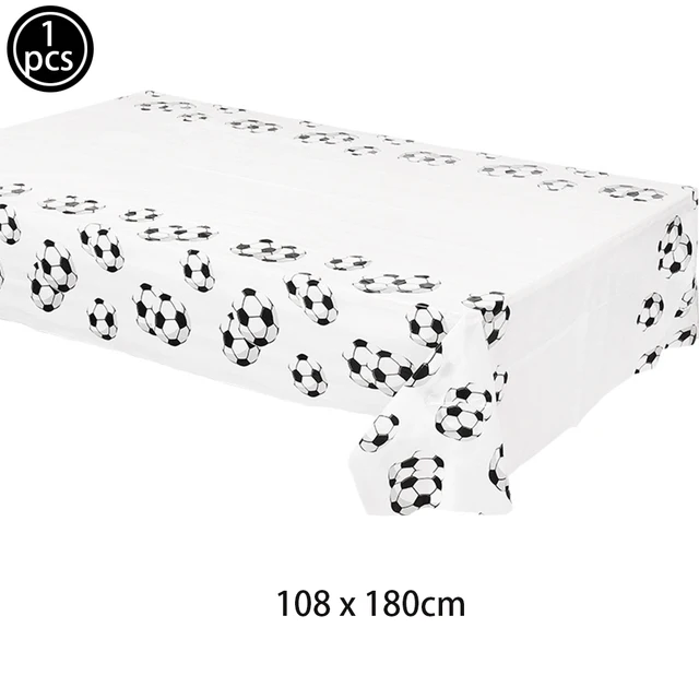 Soccer Theme Tablecloths Football Birthday Party Decorations Soccer Rectangular Plastic Table Cover Perfect for Game Day Parties 4