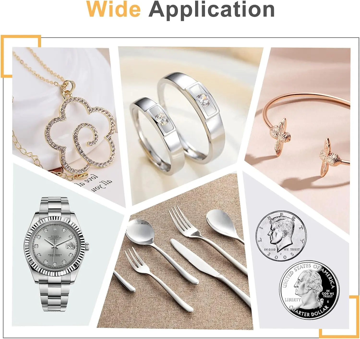 10/50/100pcs 8x8cm weiße Schmuck ring gläser Uhr Münzen Polieren Reinigungs tuch für Schmuck hält sauber glänzendes Schmuck werkzeug – Detail 7
