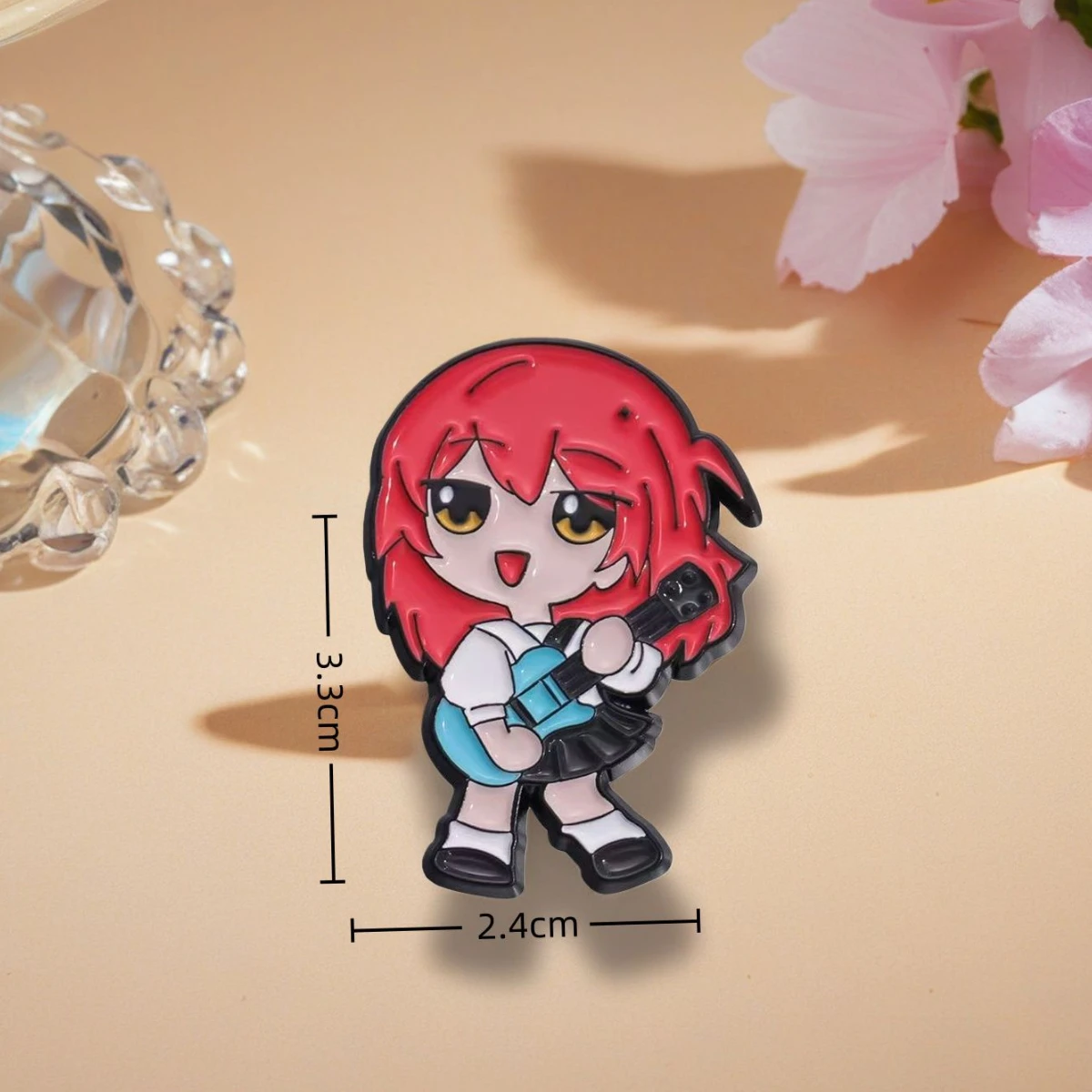 Bocchi the Rock! Hitori & Ryo Cartoon Metal Enamel Pin - Perfect Holiday Gift