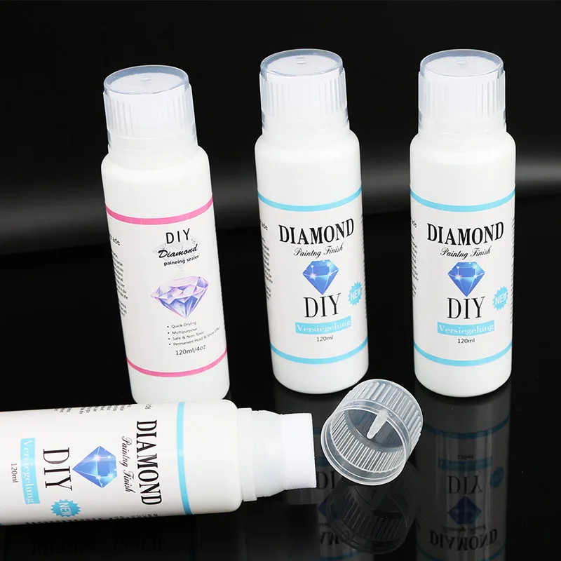 1/2Pcs 100ml DIY Diamond Painting Sealer 5D Diamond Painting Glue Conserver  Permanent Hold Shine Effect Sealer for Puzzle