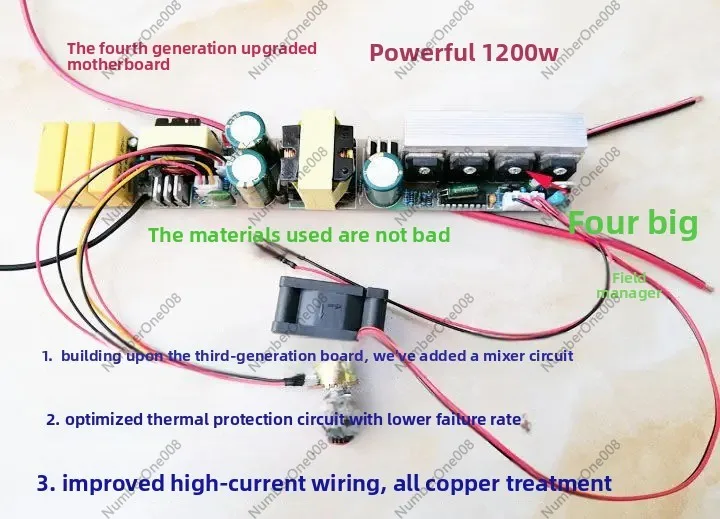 1200W 50튜브 단상 인버터 마더보드, DC-AC 변환기 시스템 교체용 고전력 제어 보드