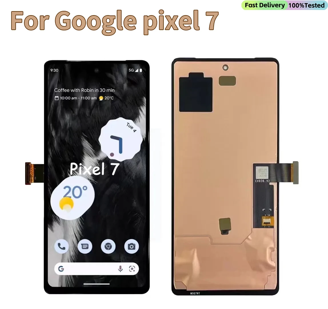 Écran Complet - GOOGLE - Pixel 6a - OLED 6.1 pouces - Châssis Noir - Installation Facile - Téléphonie