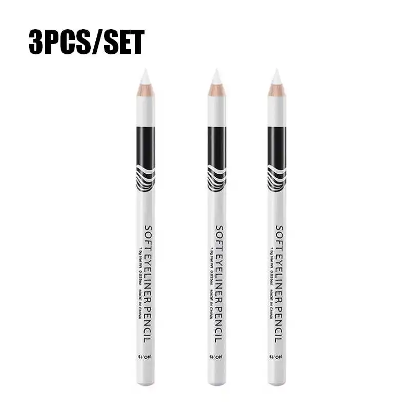 Eyeliner Pencil 3/5pcs White Eyeliner Waterproof Smooth Easy Wearing
