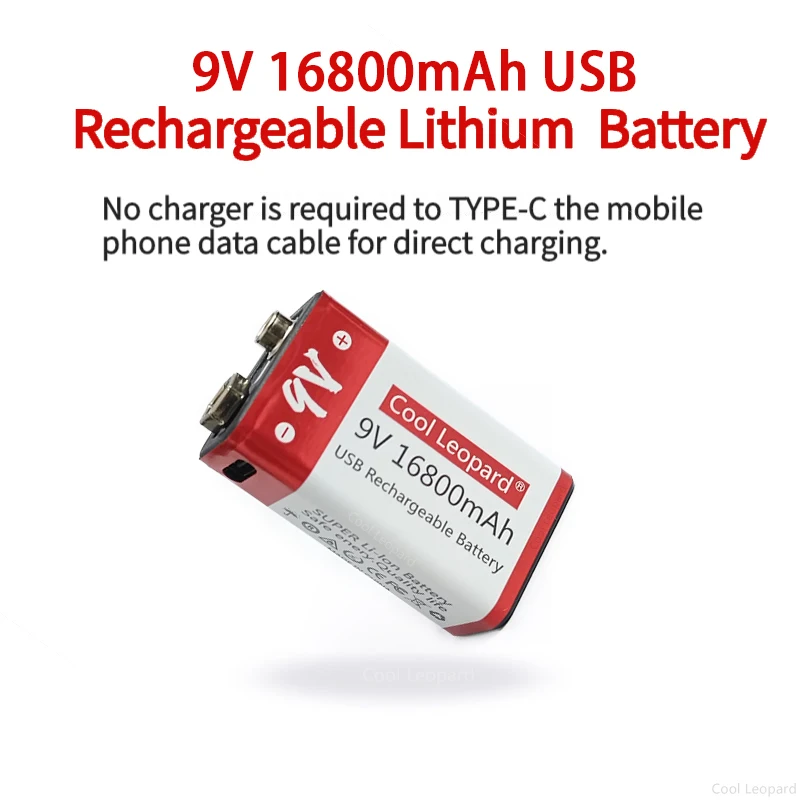

16800mAh Micro USB 9V Li-ion Rechargeable Battery ,9V Lithium Ion Battery for RC Helicopter Model Microphone Toy Ect